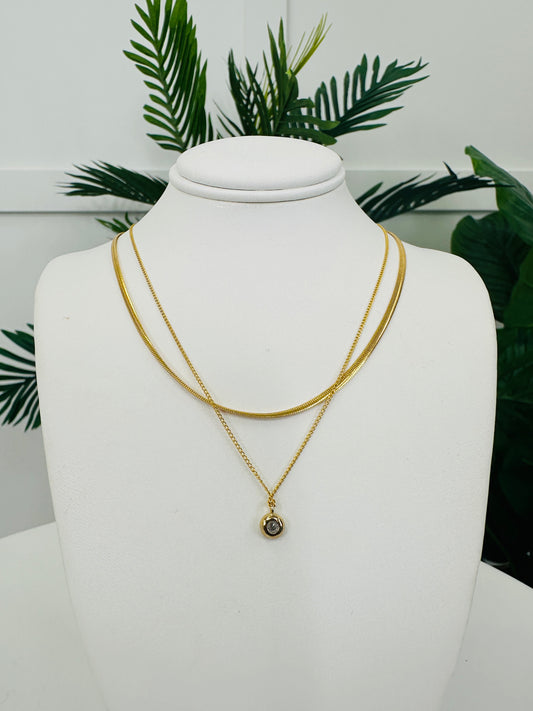 Twice As Bright Double Chain Necklace
