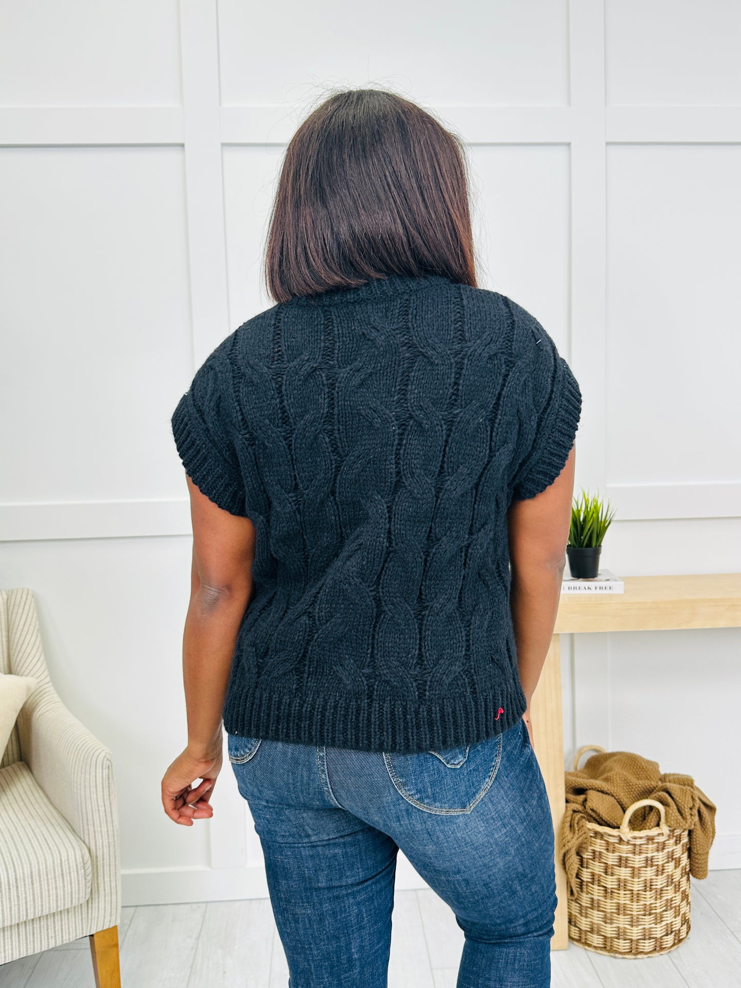 Woven Without Warning Sweater in Black
