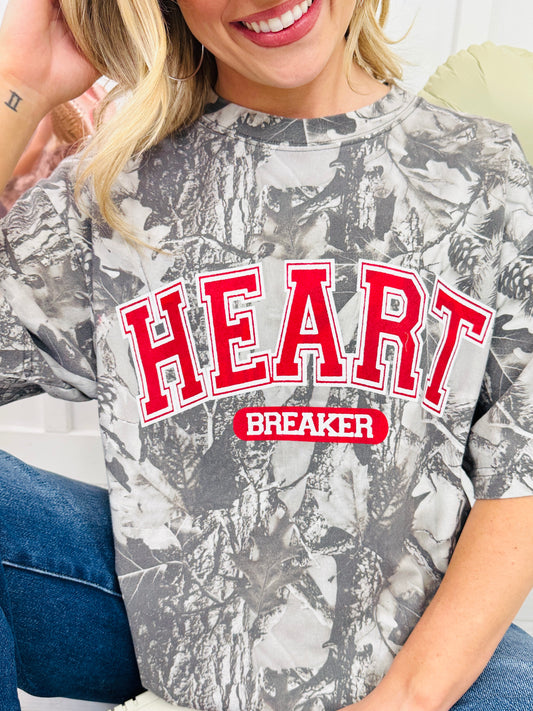 Heart Breaker Camo Graphic Tee