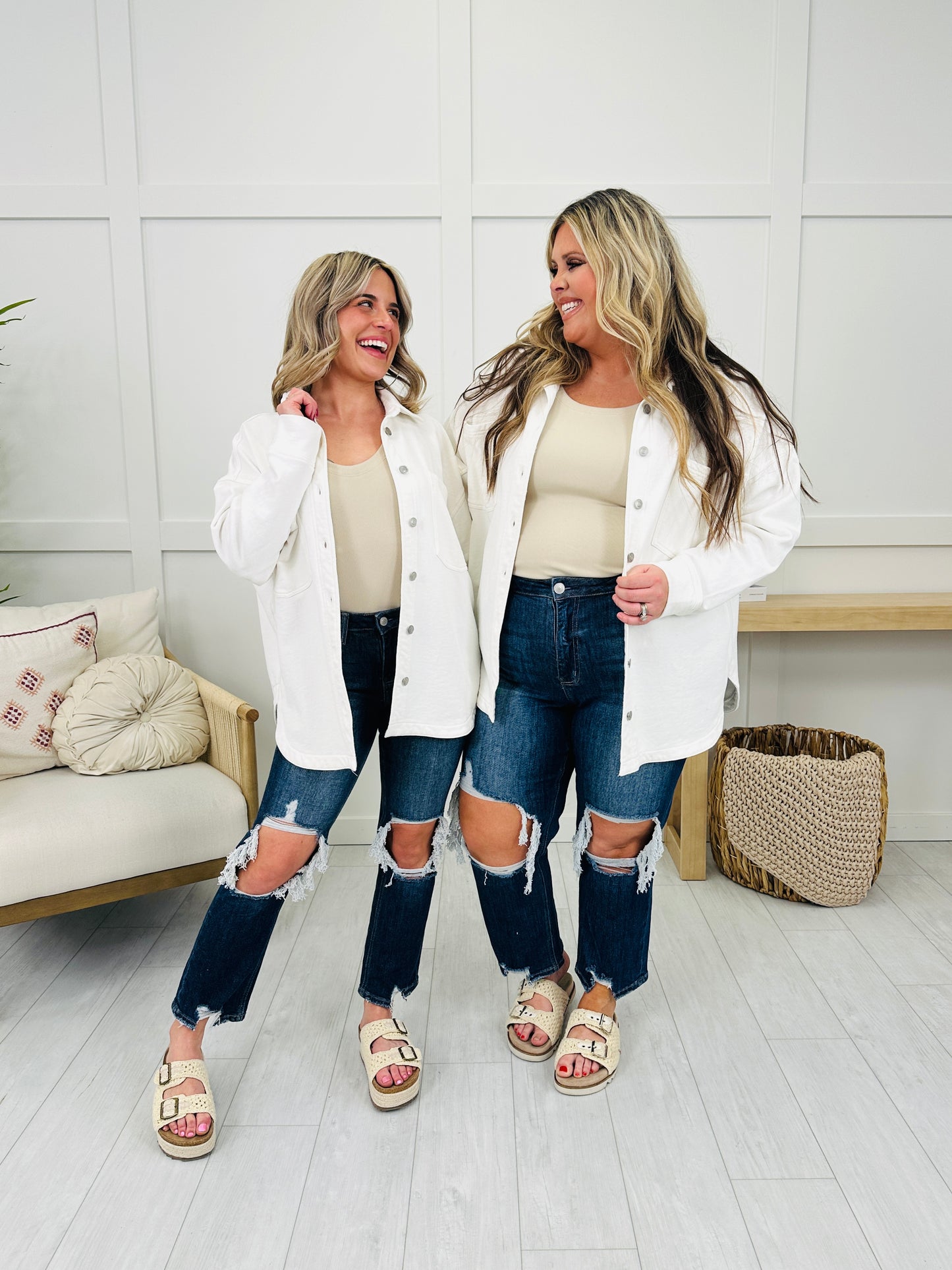 MOCO Exclusive Go Everywhere Shacket In White