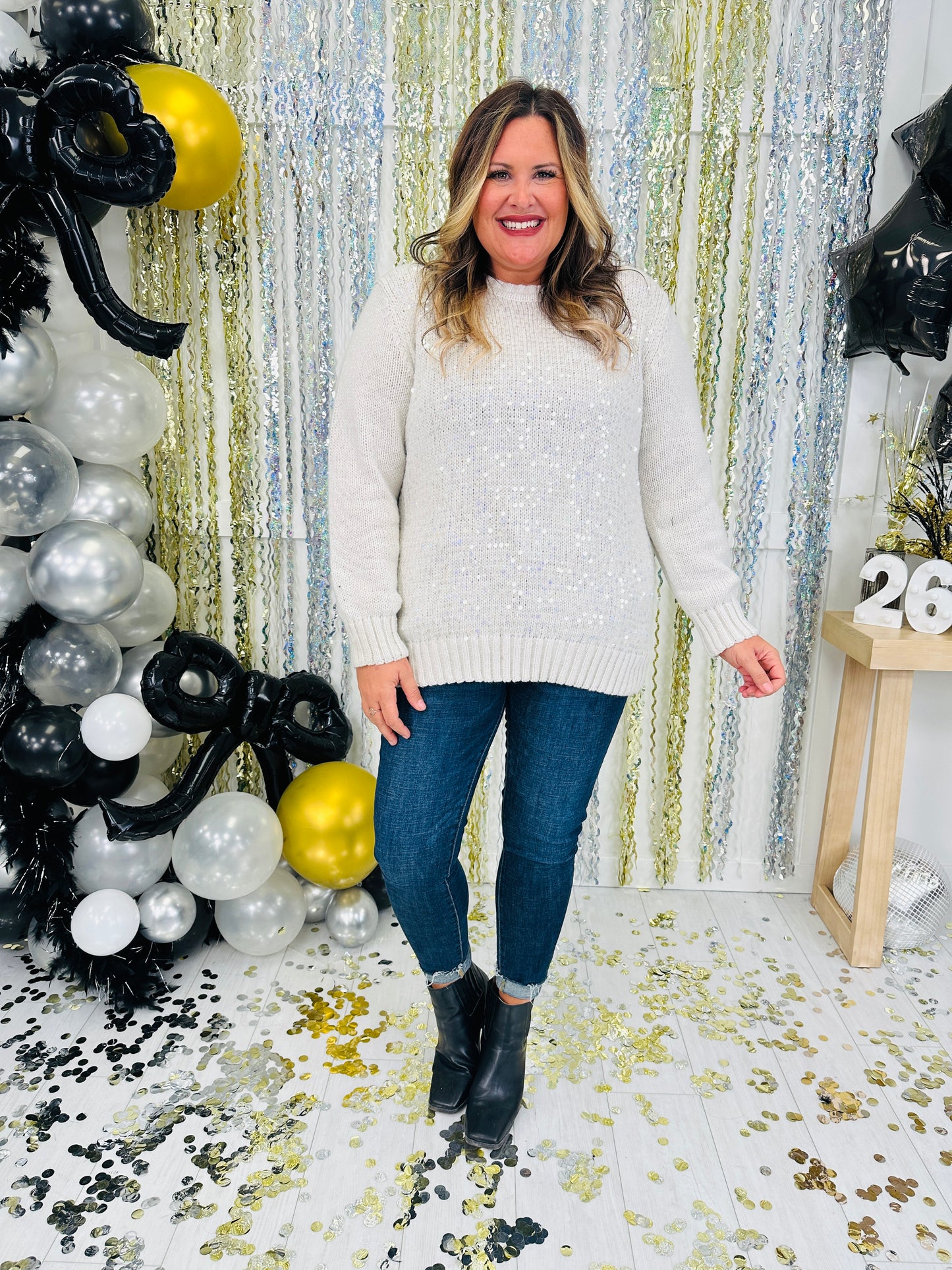 Shimmery Simplicity Sweater