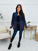 Night Out Plaid Top In Navy