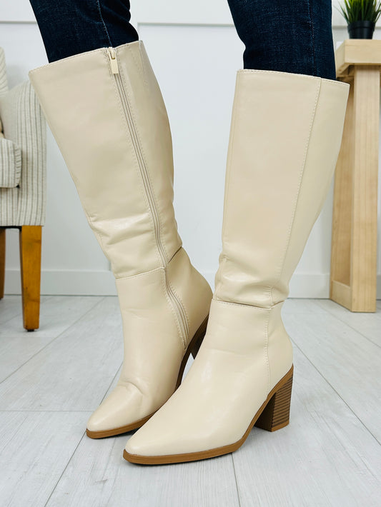 Keep Me Standing Boots in Bone