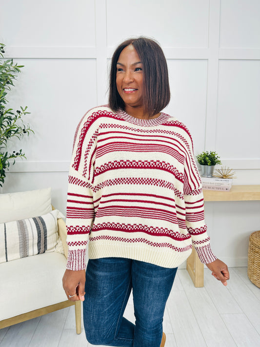 Crimson Comfort Sweater
