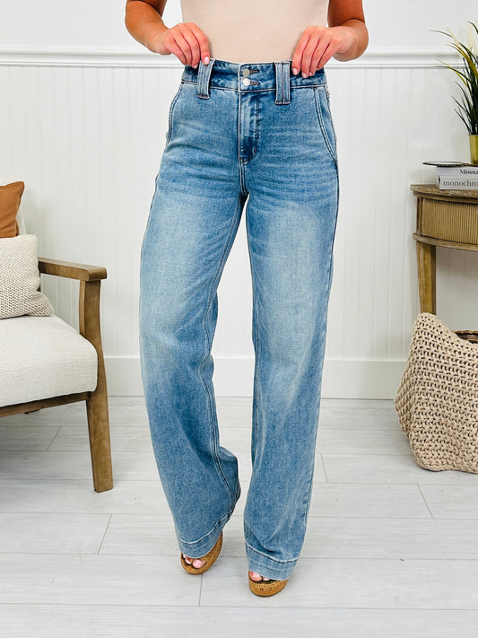 Judy Blue Double Trouble Wide Leg Jeans