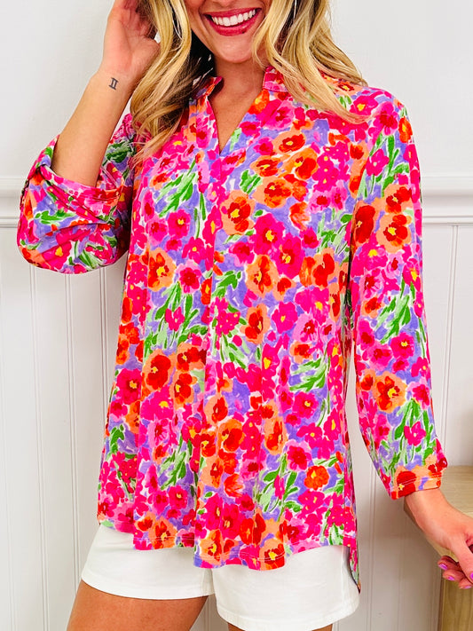 Sweet Like Spring Top in Scottsdale Print