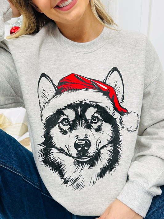 Jolly Husky Graphic Crewneck Sweatshirt