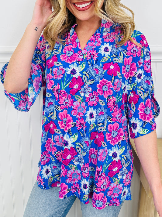 Radiate Sunshine Top in Key West Print