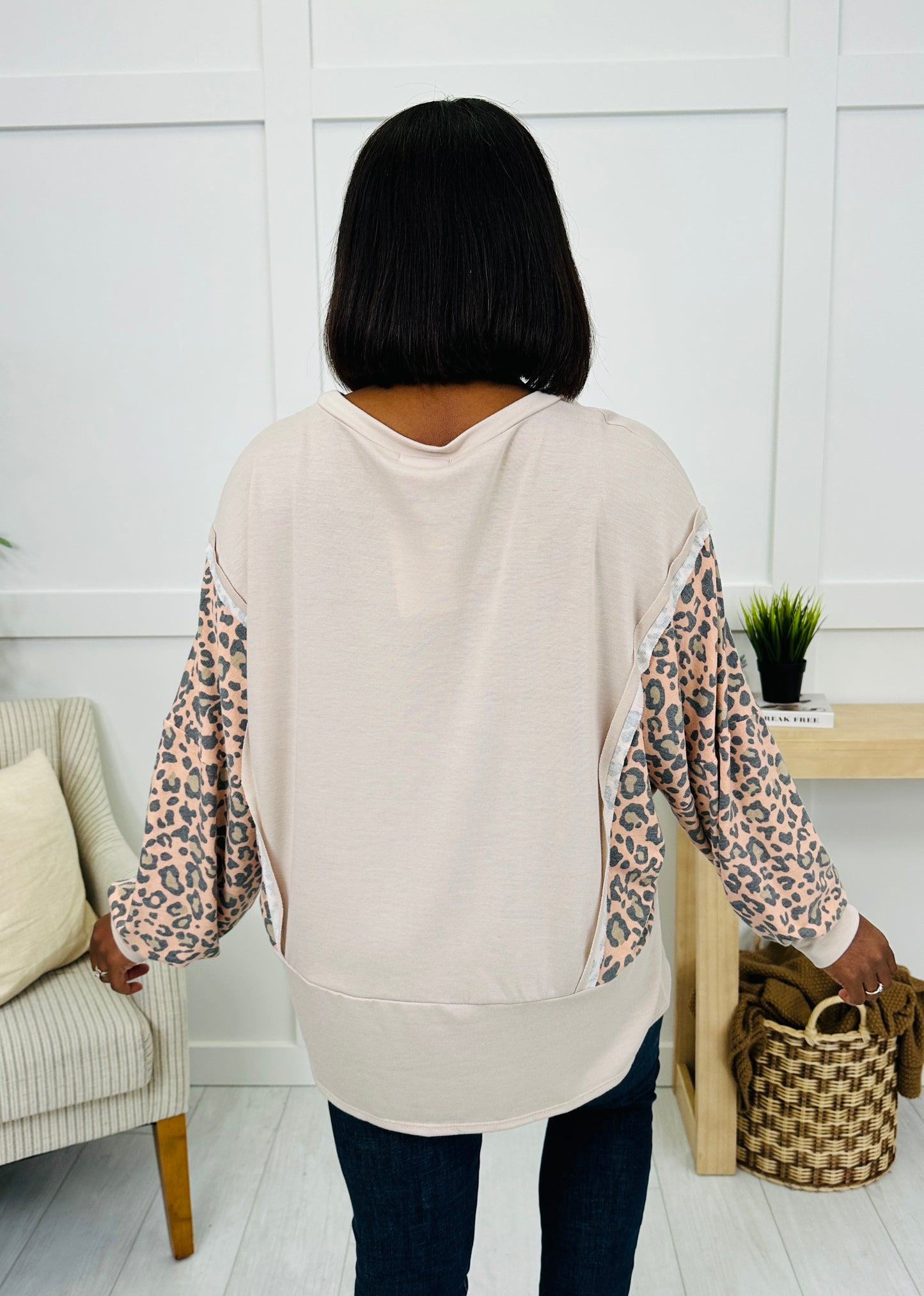 Spotted Intentions Pullover in Taupe
