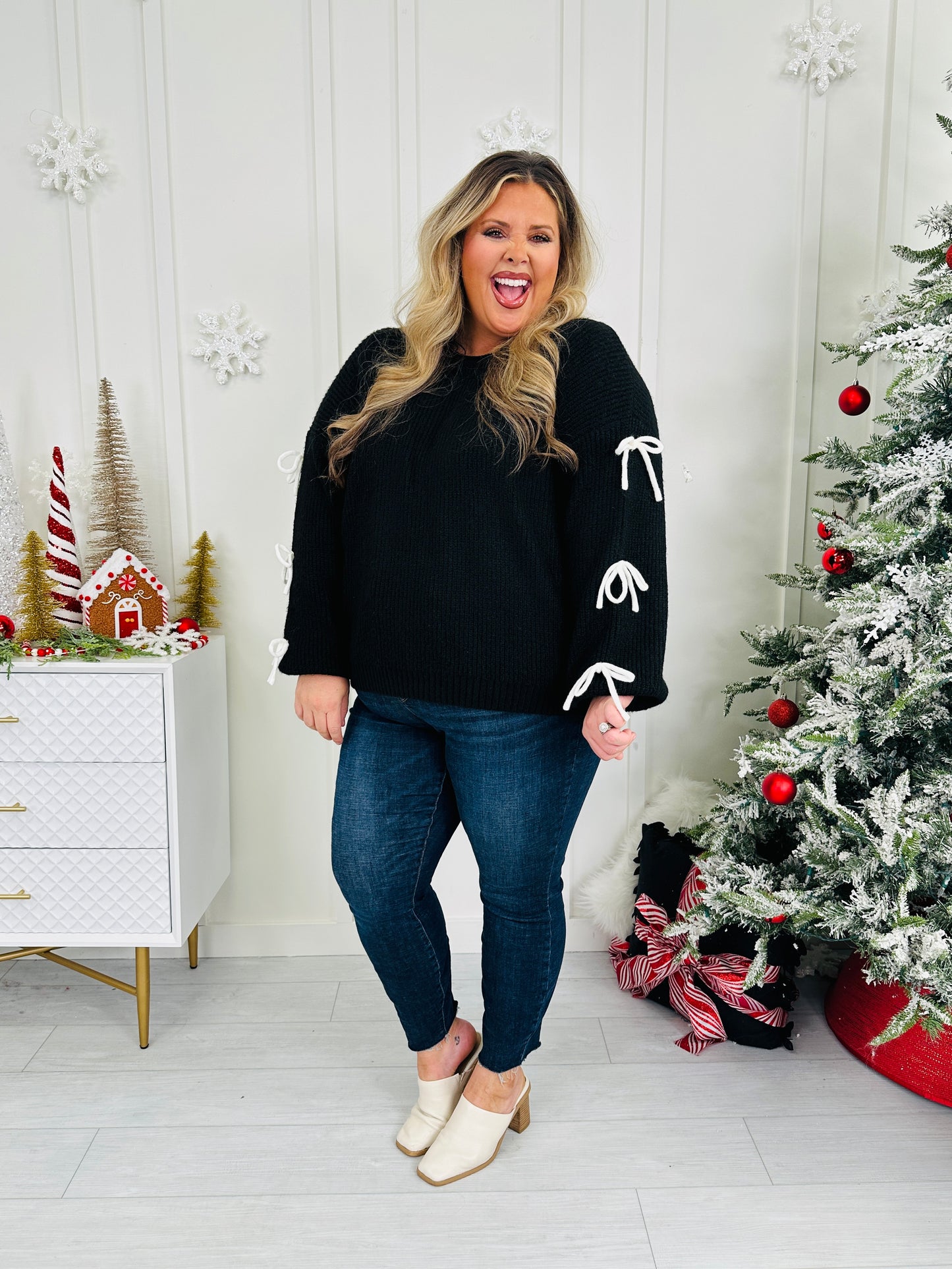 Put a Bow on It Sweater In Two Colors