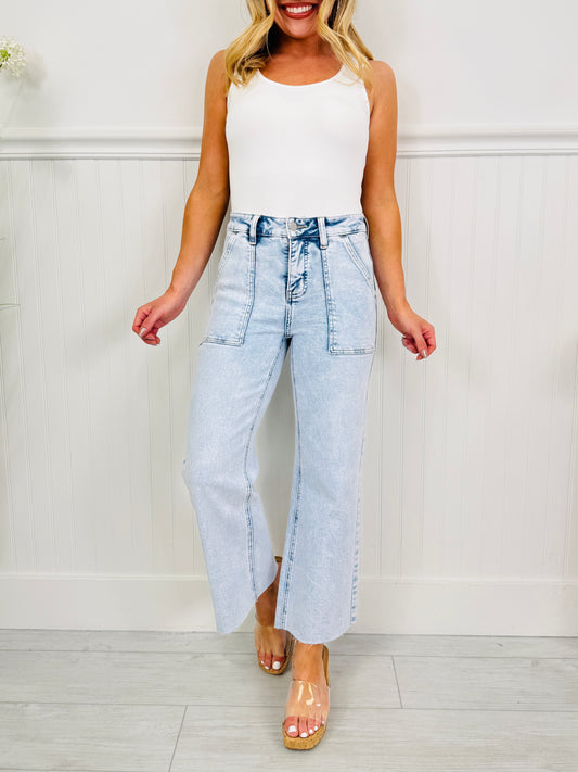 Current Crush Cropped Wide Leg Tummy Control Jeans