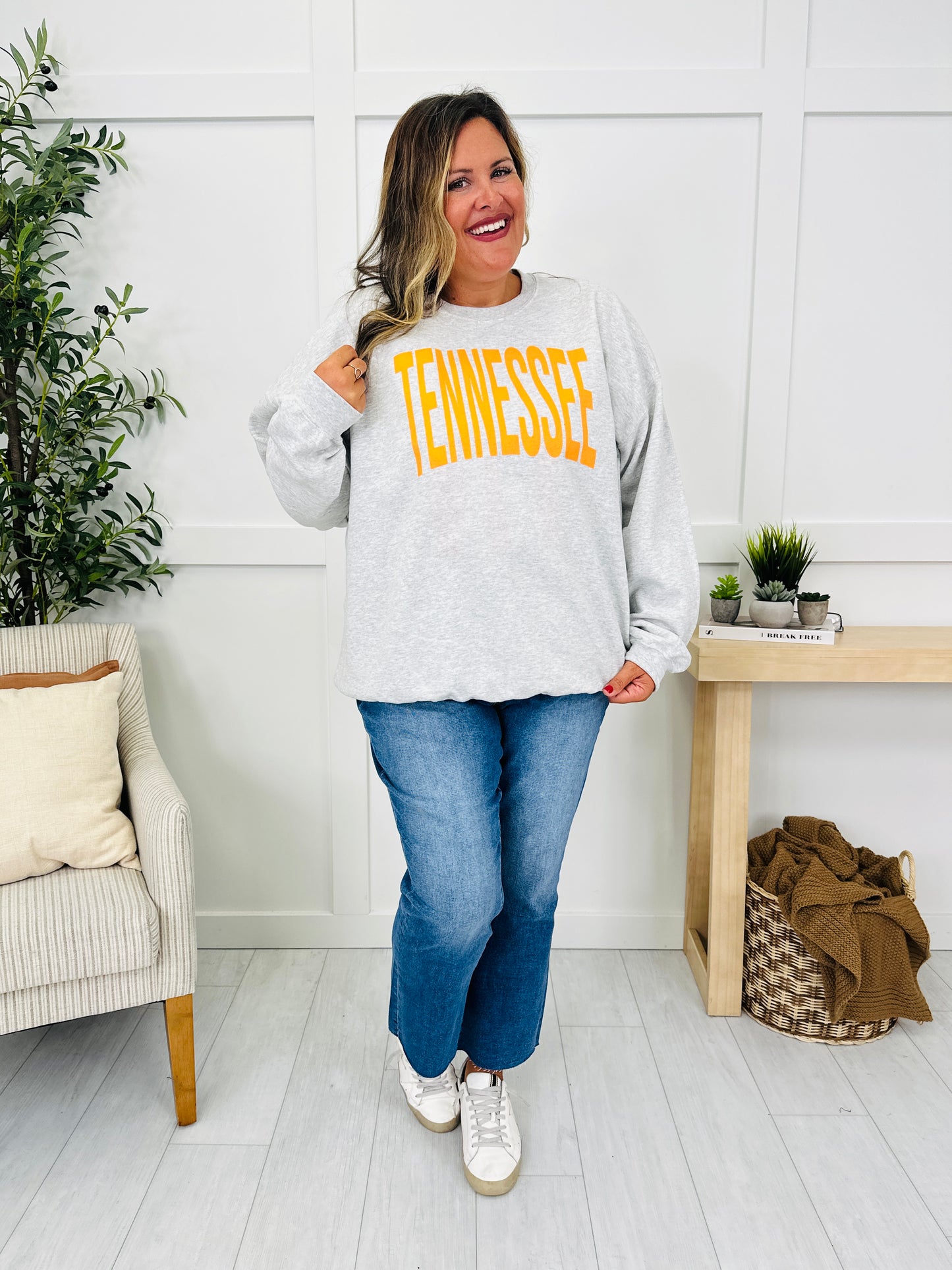 Tennessee Reversible TN Graphic Crewneck Sweatshirt