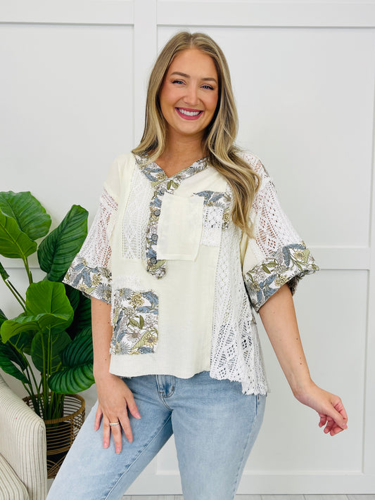 Wandering Mind Top in Cream Multi