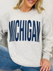 Michigan Reversible MI Graphic Crewneck Sweatshirt