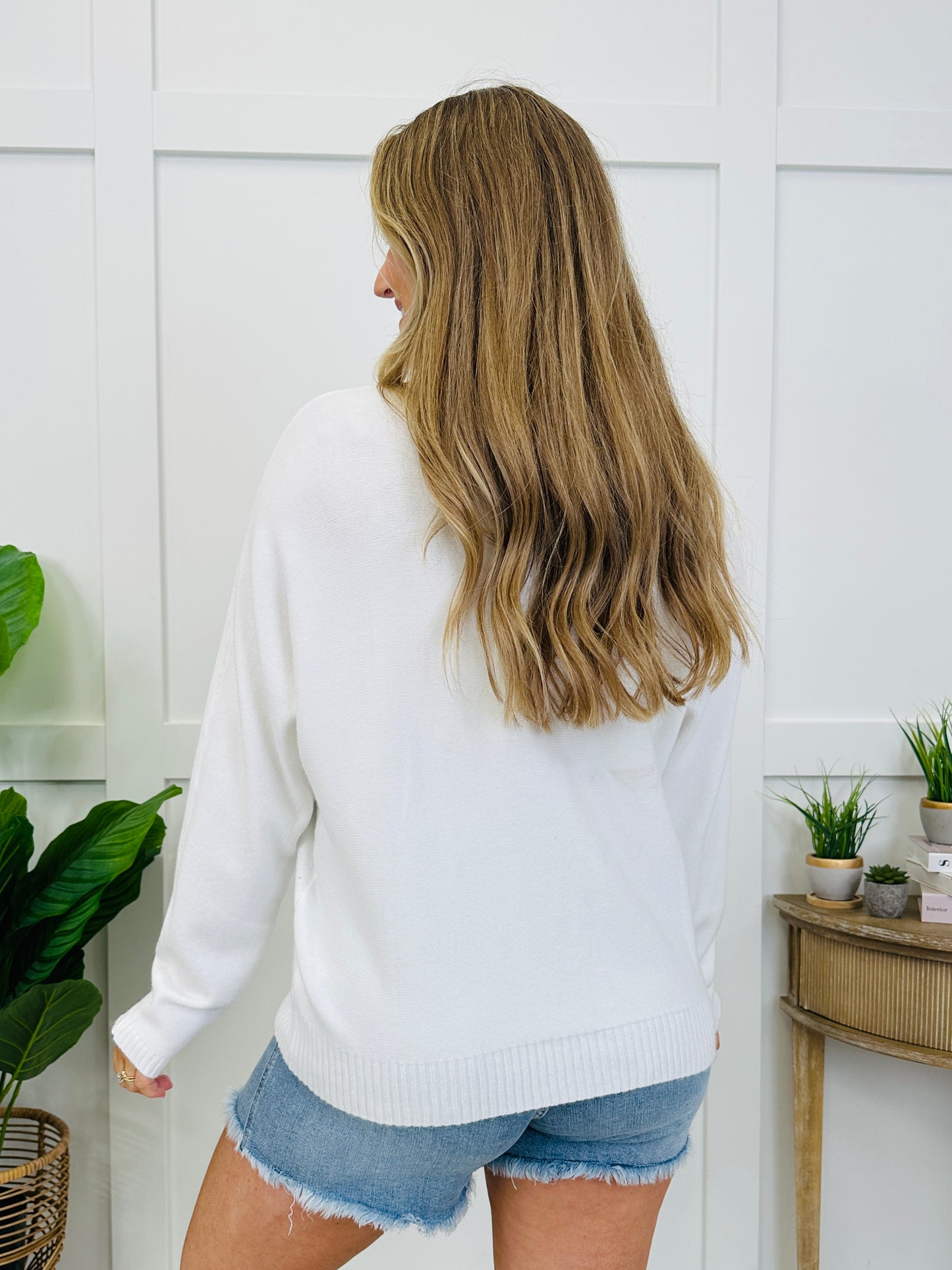 Scattered Bloom Top In Off White