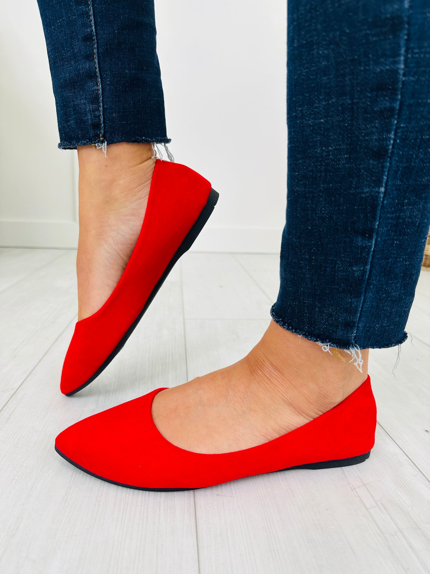Whisper Walk Flats in Red