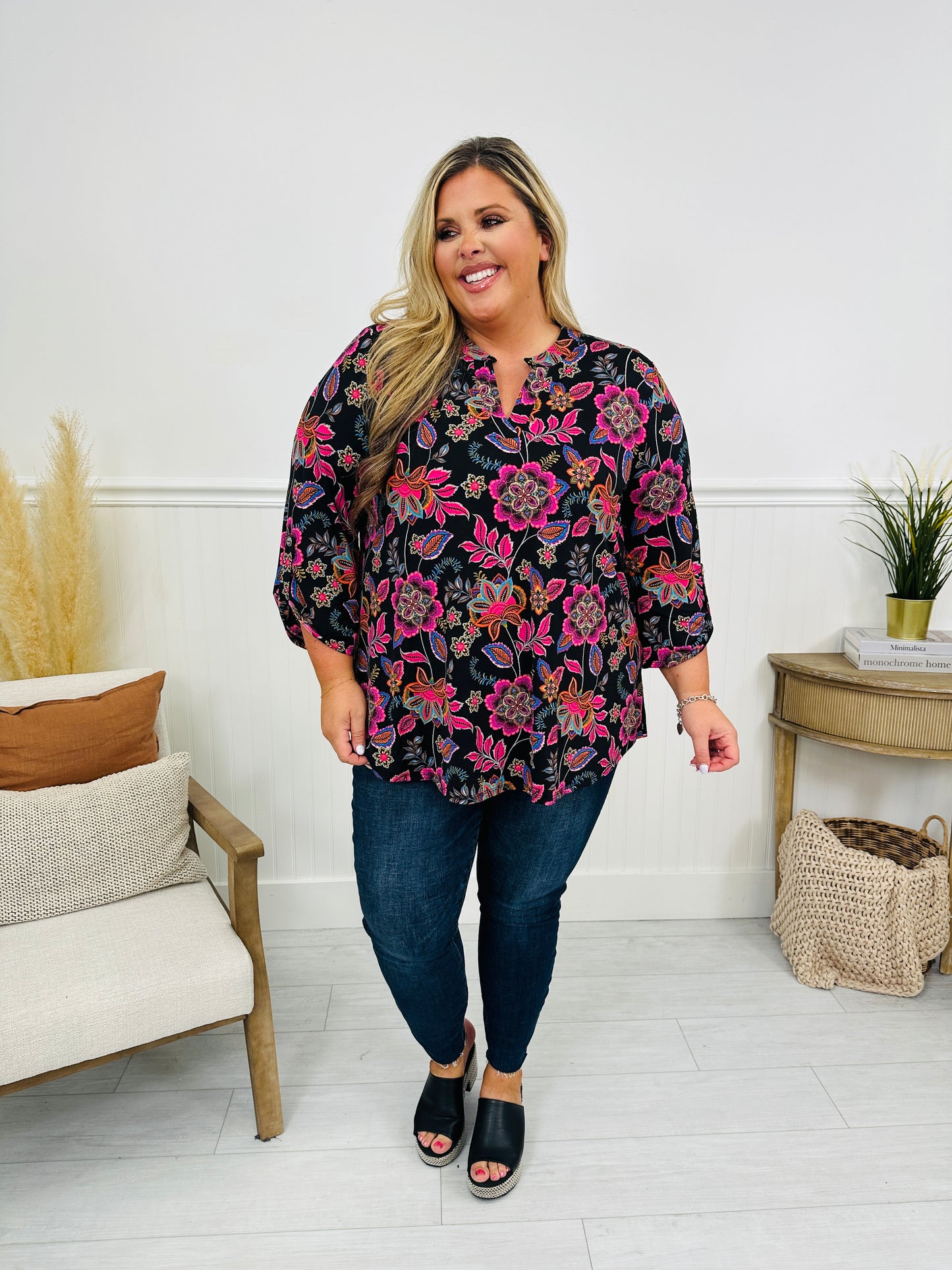 Fall Into You Top in Hot Pink