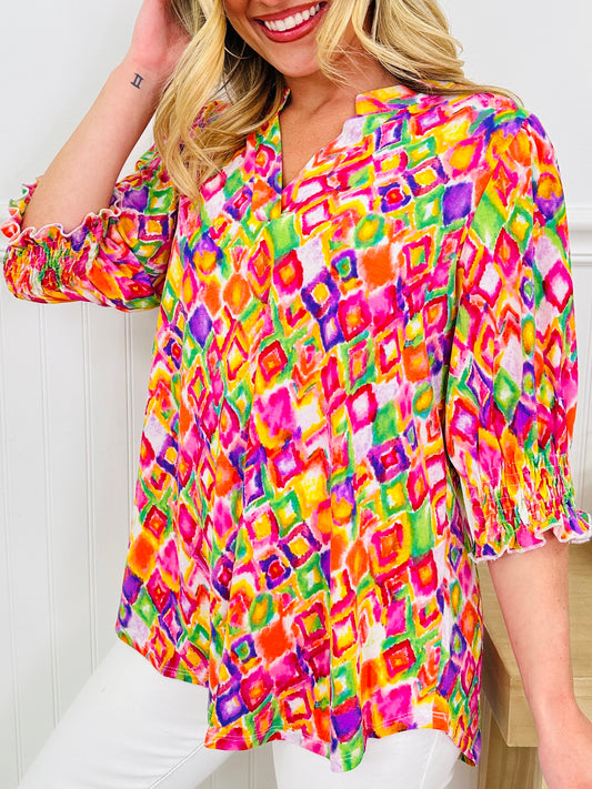 Step Into Spring Top in Charleston Print