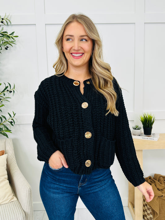 Wrapped For Weather Cardigan in Black
