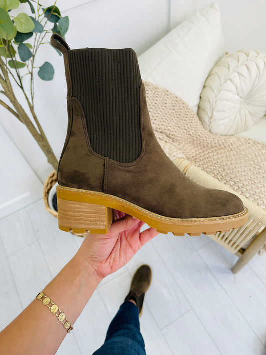 Finding My Direction Booties In Olive