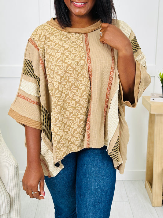 Faded Tales Top in Coffee