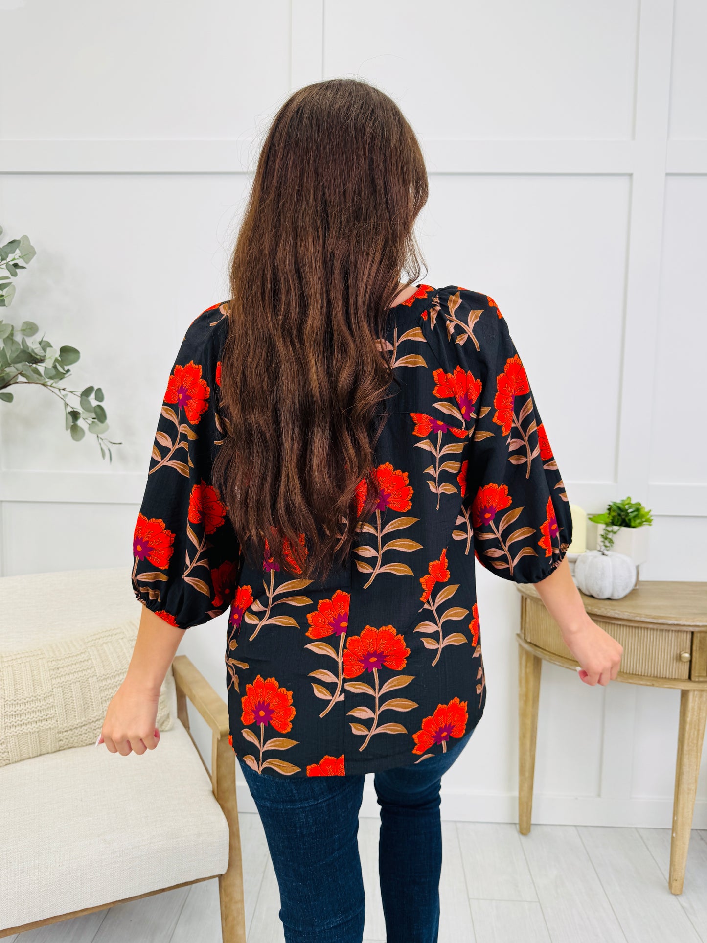Midnight Blooms Top