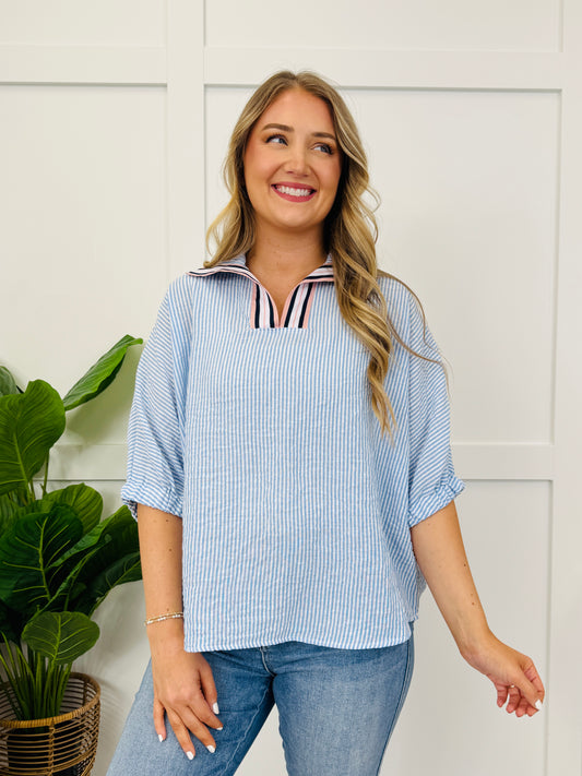 Coastline Collar Top