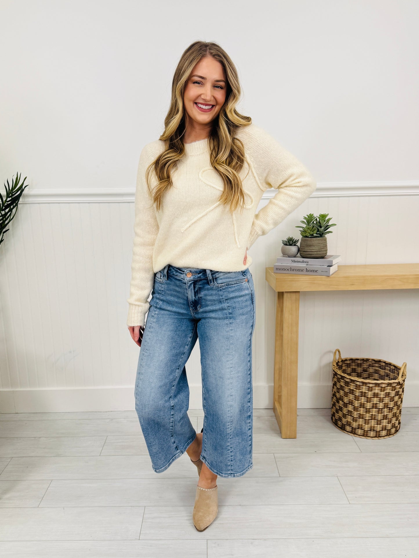 Judy Blue Spring Forward Cropped Wide Leg Jeans