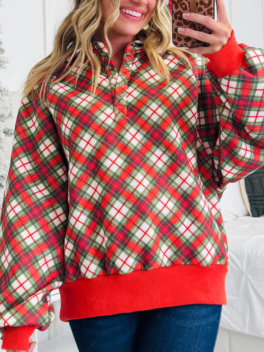 Wrapped In Plaid Pullover