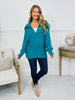 Wrapped In Forever Sweater in Teal