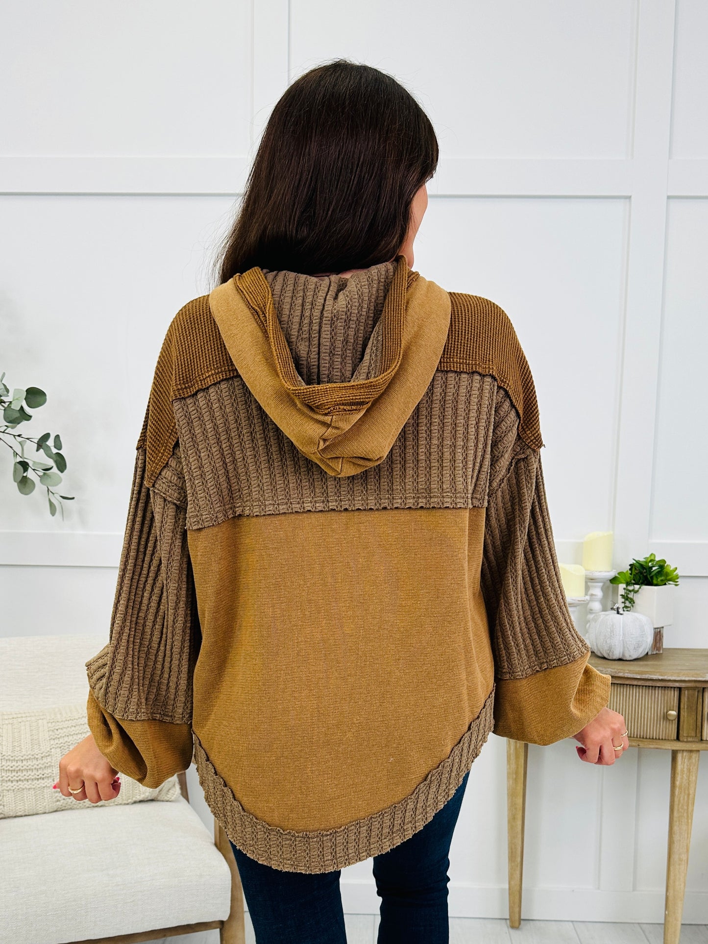 Downtown Cozy Top In Camel
