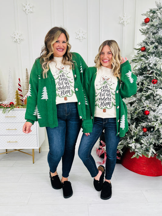 Holly Jolly Tree Cardigan