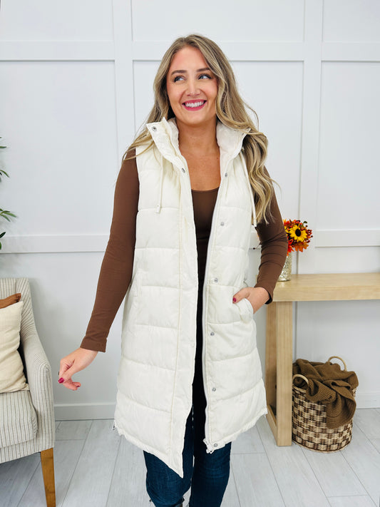 Holding Onto Warmth Puffer Vest In Ivory