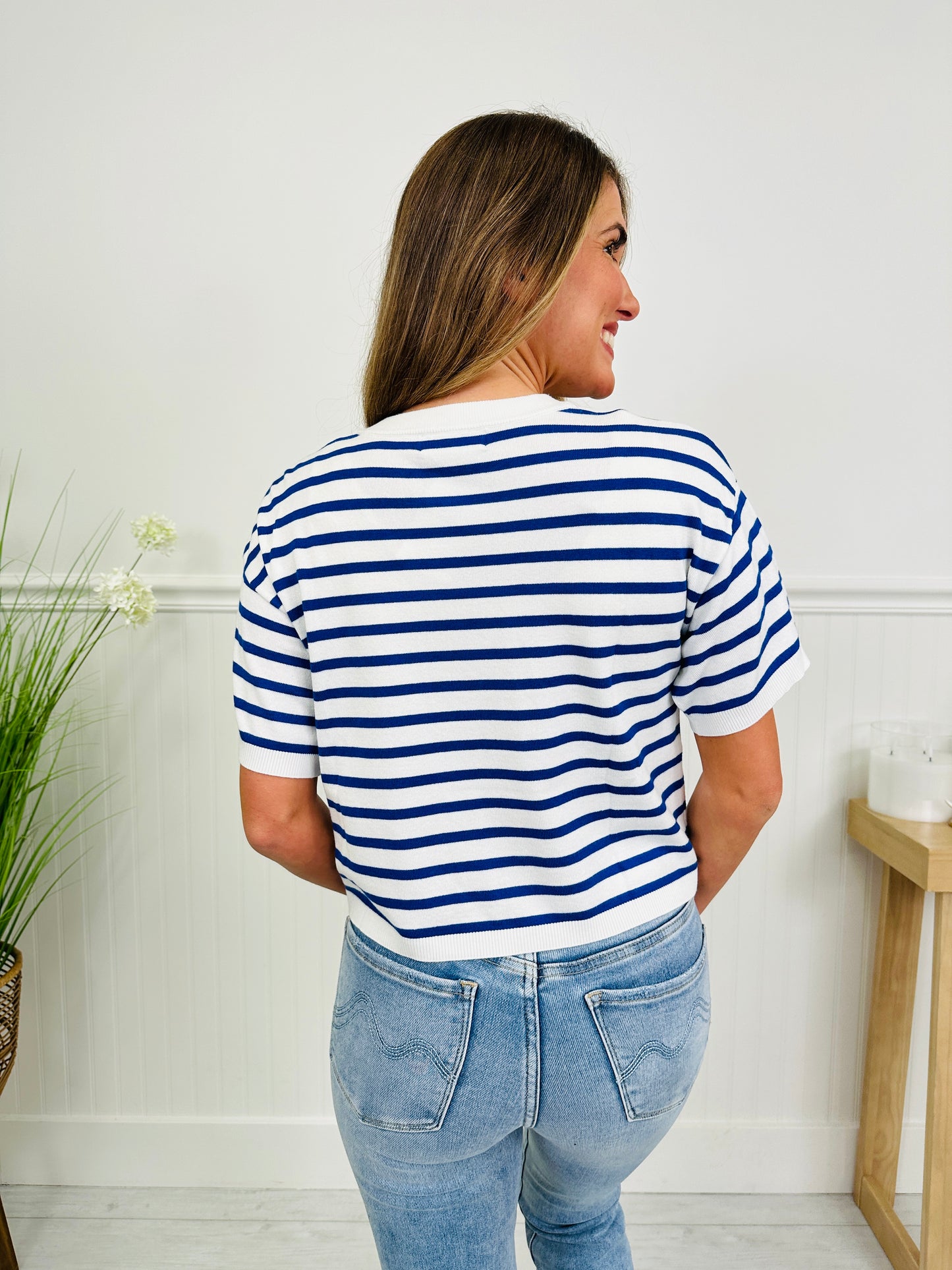 Signature Stripe Top In Blue