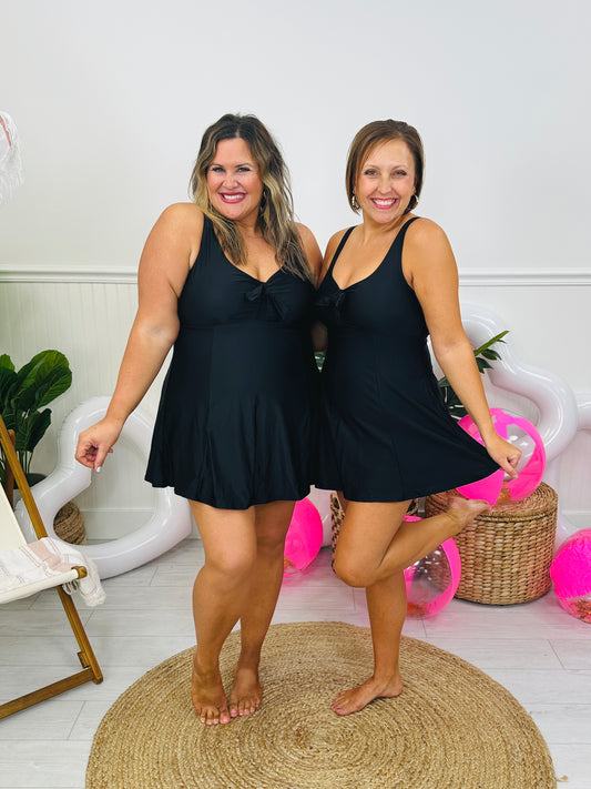 The Lindsay Swim Dress In Black