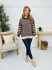 Stripe Shift Sweater in Brown