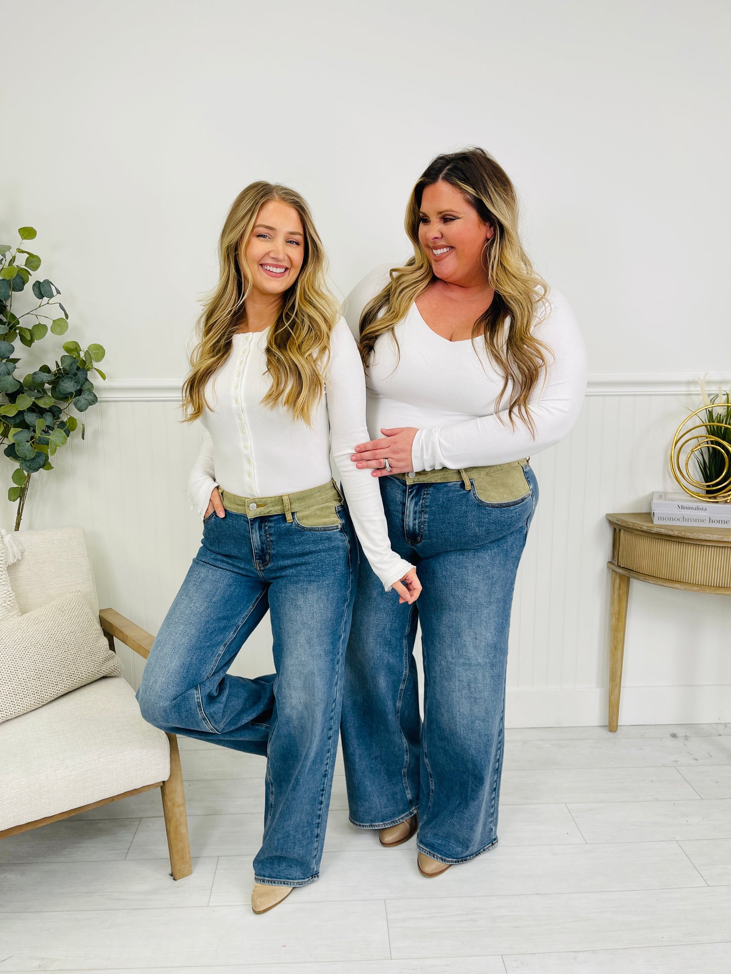 Judy Blue Corduroy Crush Straight Leg Column Jeans