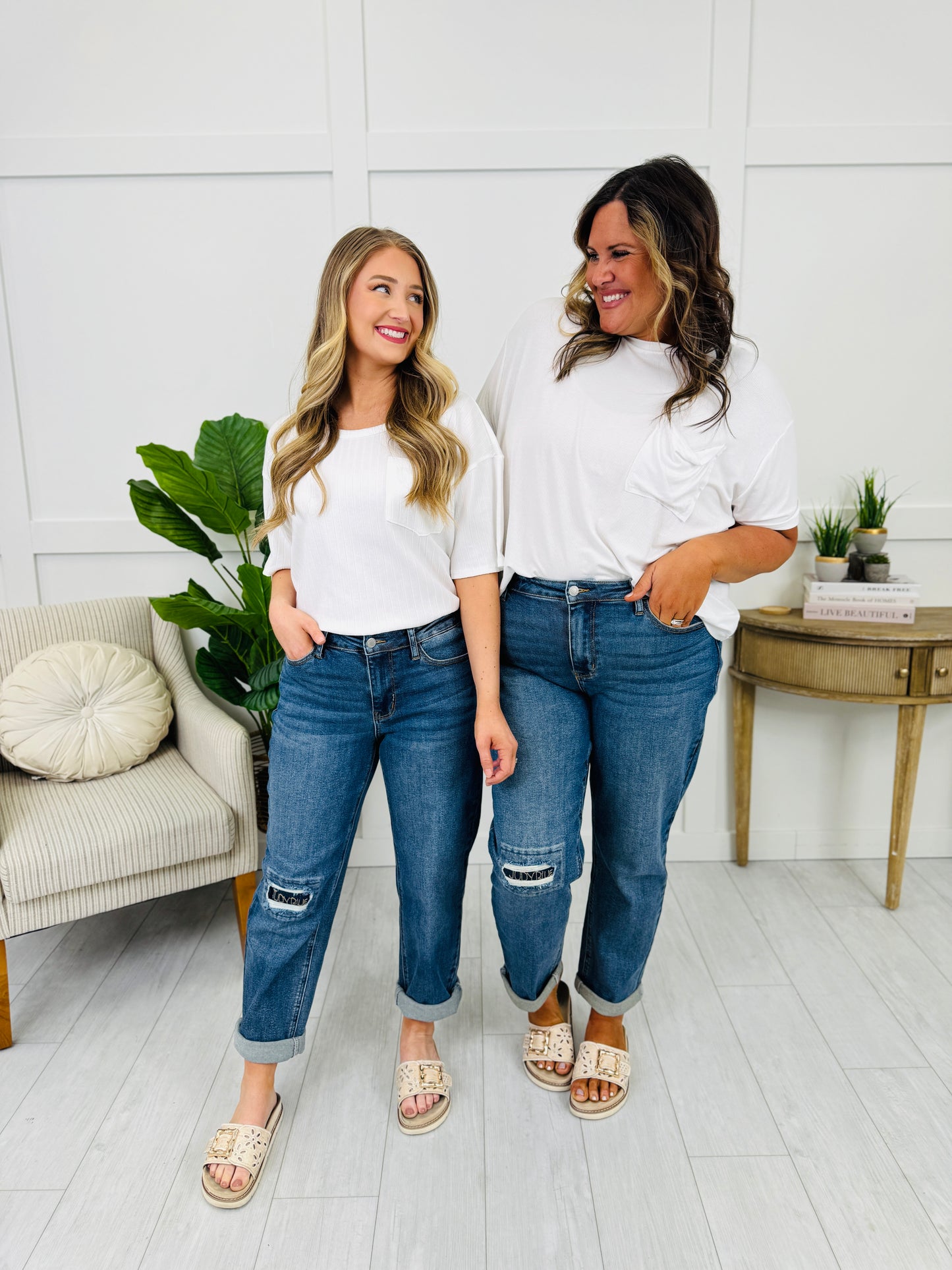 Judy Blue Patch Perfect Boyfriend Jeans