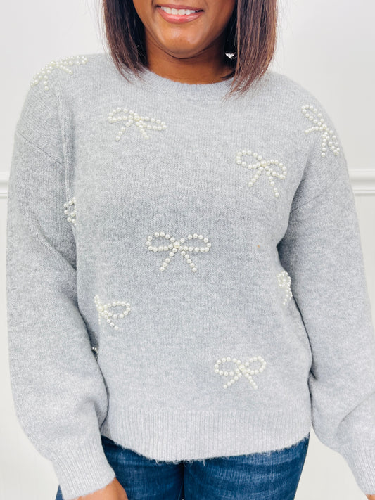 Ever After Pearl Sweater in H Grey