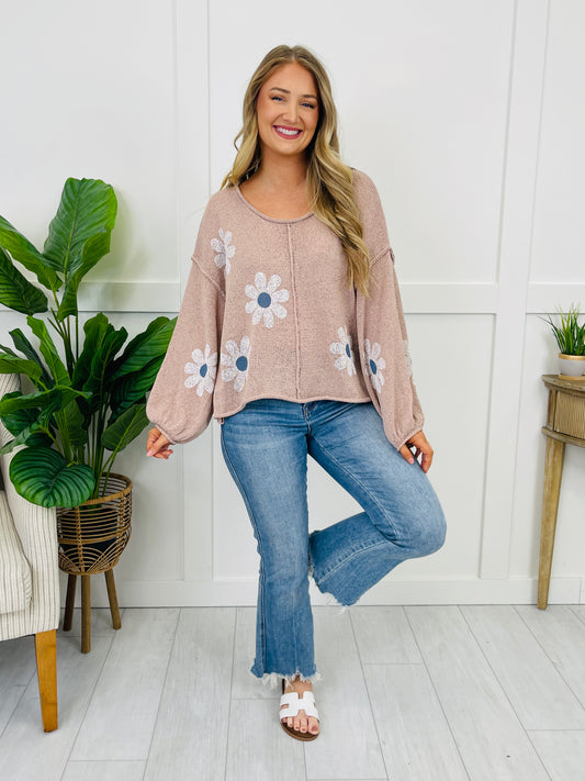 Blooming Good Vibes Top in Rose Taupe