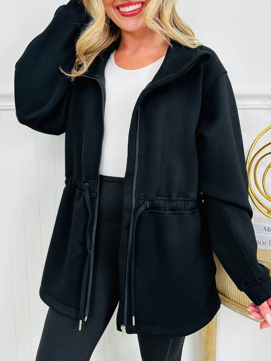 MOCO Exclusive Super Scuba Zip Up Jacket in Black