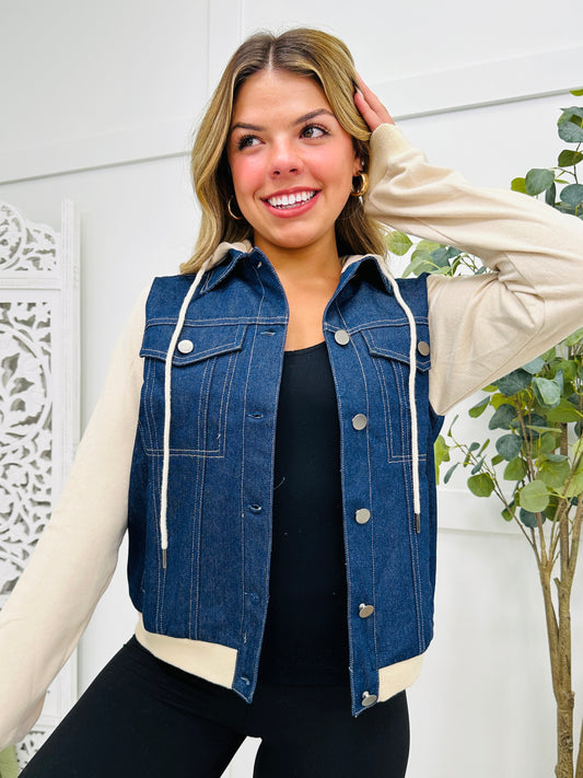 Say What You Want Jacket In Denim Navy