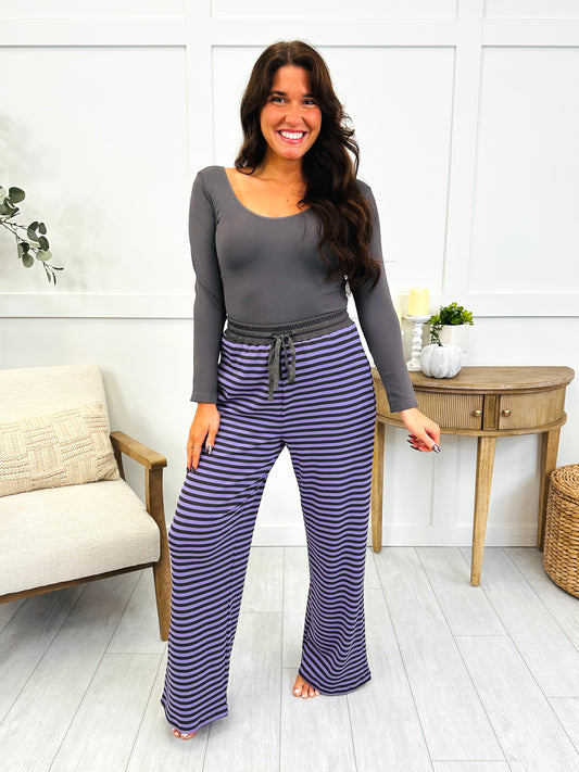 Lounging Around Pants In Purple/Brown