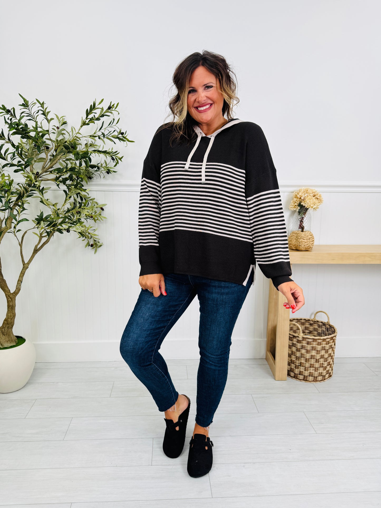 Worth The Stripe Top In Chocolate