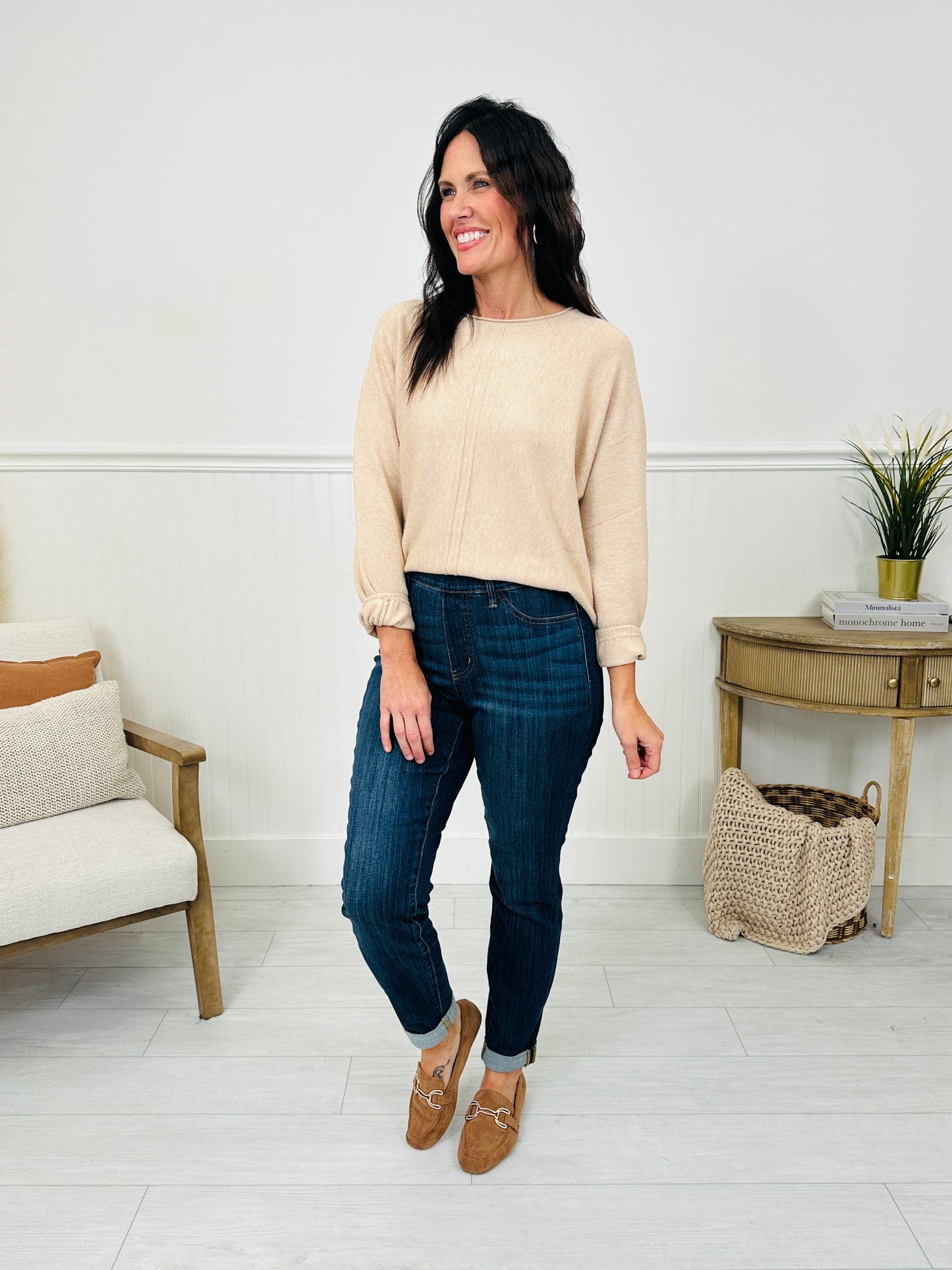 Judy Blue REG/CURVY Pulling Me Back Double Cuff Slim Fit Jeans