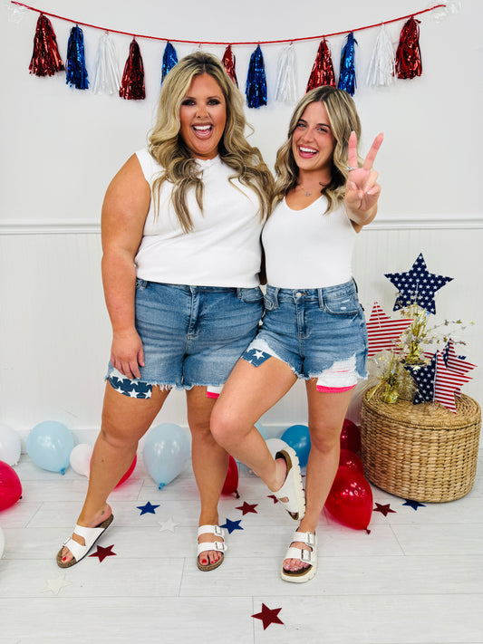 Judy Blue Land of the Free Shorts