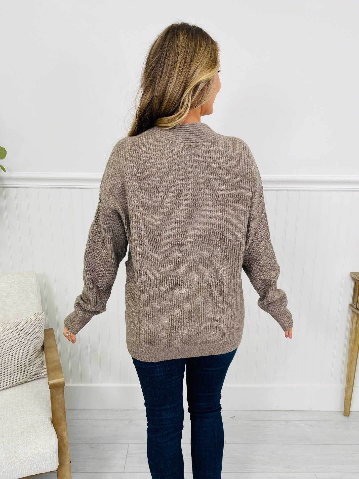 Just One More Layer Cardigan in Dark Taupe