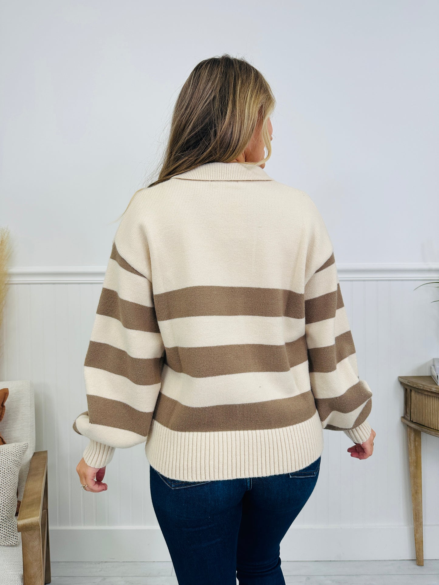 Chilly Day Charm Sweater in Camel