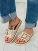 Blossom Buckle Sandals in Natural