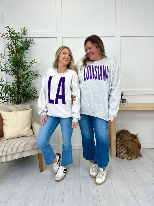 Louisiana Reversible LA Graphic Crewneck Sweatshirt